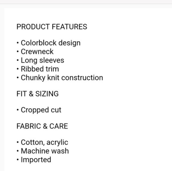 HP😍 Colorblock Cropped Sweater - Picture 4 of 4